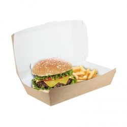 200 Stk. Kraftkarton-Box für Burger-Menü Ref EG0049K