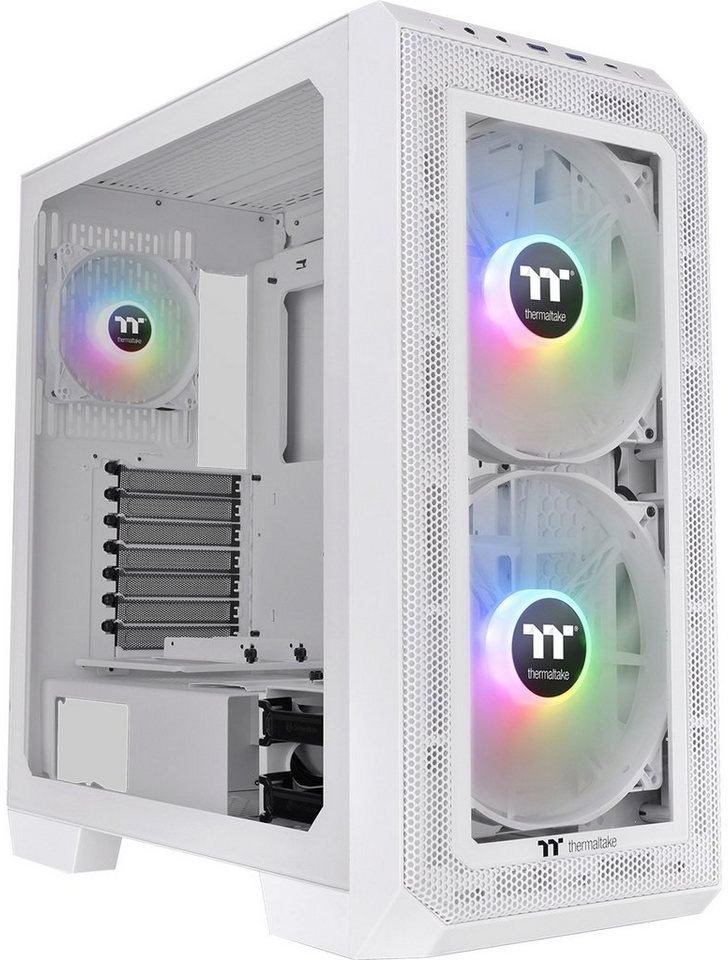 Thermaltake PC-Gehäuse Thermaltake View 300 MX, Tower-Gehäuse, (Tempered weiß