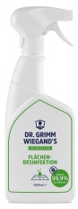DR. GRIMM WIEGAND`S Flächendesinfektion, 80% Ethanol, Alkoholisches Desinfektionsmittel zur Schnelldesinfektion von Oberflächen, 1 Liter - Sprühflasche