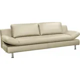 PLACES OF STYLE "Redding", beige (creme), B:221cm H:80cm T:90cm, NaturLEDER - »Madras« (echtes Rindsleder), Sofas, in Naturleder