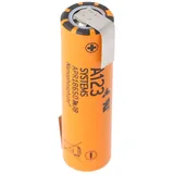 Lithiumwerks Lithium Werks APR18650M1B 1100mAh 3,3V LiFePo4 Akku mit Lötfahne Z-Form 64,95x18,2mm