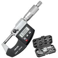 Vevor Mikrometer, Digitale Bügelmessschraube, Messbereich 0–25,4 mm, Auflösung 0,001 mm, Höchste Präzision 0,003 mm Genauigkeit, LCD-Display, Zoll/mm-Umschaltung, Hartmetallspitze, mit Koffer