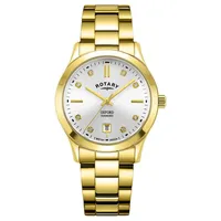 Rotary Damen-Oxford-Armband (30 Mm) Mit Diamantbesetztem Silbernem LB05523/06/D