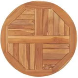 vidaXL Tischplatte Massivholz Teak Rund 60 cm x 2,5 cm