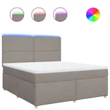 vidaXL Boxspringbett 180 x 200 cm Taupe