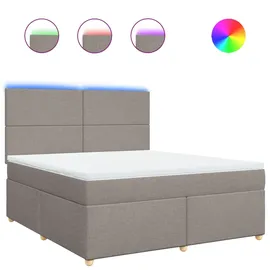 vidaXL Boxspringbett 180 x 200 cm Taupe