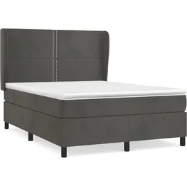 vidaXL Boxspringbett 140 x 200 cm H2 Grau
