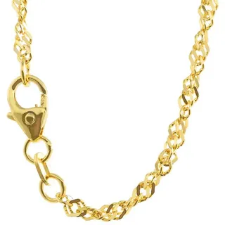 HOPLO Goldkette Goldkette Singapurkette Länge 60cm - Breite 1,6 mm - 585-14 Karat Gold, Made in Germany goldfarben