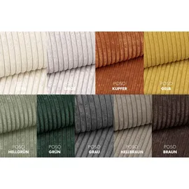 kaiser möbel Ecksofa, Sofa U form, Couch U form Livorno U stoff Poso Beige - Beige
