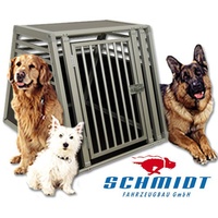 Schmidt-Box Hundebox Einzelbox ALU UME 85/93/68 (für Grosse Hunde)