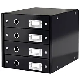 Leitz Schubladenbox Click & Store 28,6 x 28,2 x 35,8 cm 4-tlg. schwarz
