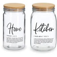 Zeller Vorratsglas HOME & KITCHEN braun 10,0 x 19,5 cm 1,0 l 2-teiliges Set