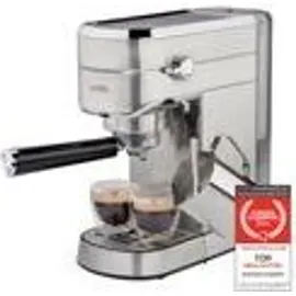 First Austria TZS First Austria Siebträgermaschine elektrisch silberfarben + 2 doppelwandige Glasbecher