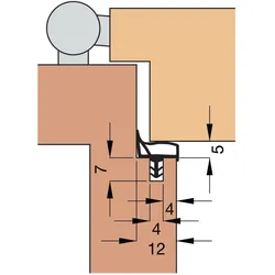Türdichtung V 1019 - weiß