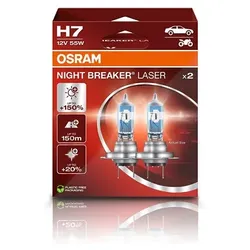 Osram H7 NIGHT BREAKER LASER Glühlampe - DuoBox [Hersteller-Nr. 64210NL-2HB]