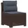 vidaXL 1-Sitzer Garten-Sofa mit Kissen Rattan-Look PP Braun