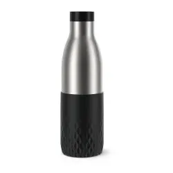 EMSA Bludrop Sleeve Trinkflasche, 0,7 Liter N3111100 , 1 Trinkflasche, Farbe: Schwarz
