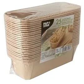 Papstar Backformen "pure" eckig 523 ml 5 cm x 8,5 cm x 18,8 cm braun