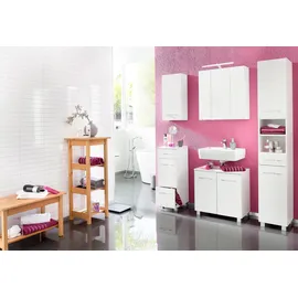 WELLTIME Waschbeckenunterschrank "Portofino", weiß (weiß, weiß), B:60cm H:59cm T:35cm, Schränke, Waschbeckenunterschrank