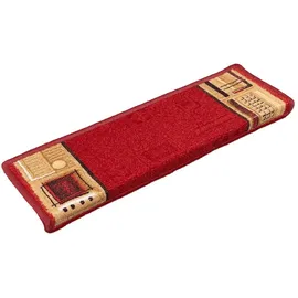 vidaXL Stufenmatten Selbstklebend 5 Stk. 65x21x4 cm Rot