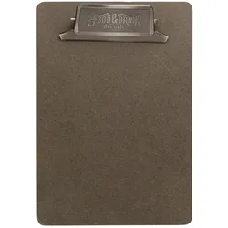 Securit® Vintage-Menüklemmbrett - Metallpatinaklammer mit Food & Drink-Kunstwerk - A5