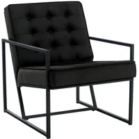 deluke Lounger Sessel NAMUR Samt 63 x 83 x 79,5 cm Schwarz