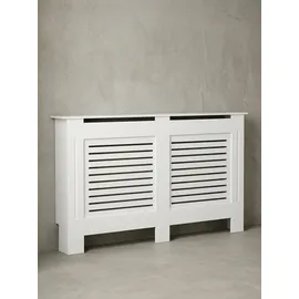 KADIMA DESIGN Moderne Heizkörperabdeckung mit Lamellenmuster Heizungsverkleidung 152x19x83 cm