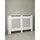 KADIMA DESIGN Moderne Heizkörperabdeckung mit Lamellenmuster Heizungsverkleidung 152x19x83 cm