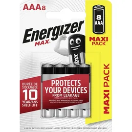 Energizer Max Alkaline Batterie AAA 8 St.