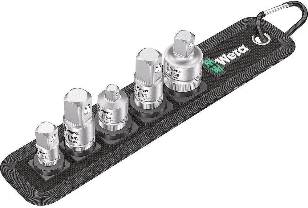 Adapter-Satz WERA®, 6-teilig Vergrößerungs- und Reduzierstücke in Transporttasche