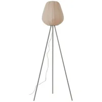 LINDBY Stehleuchte Helin, beige, Textil, Tripod, 144 cm, E27