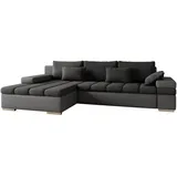 Mirjan24 Ecksofa Dunkelgrau, 6-Sitzer, Ottomane links,L-Form, 310x175 cm, Wohnzimmer, Sofas & Couches, Wohnlandschaften, Ecksofas