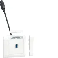 Hager GMSET119016 Multimedia-Anschlussset für USB3 Typ A frontrastend verkehrsweiß.Multimedia-Anschlussset