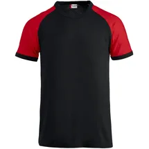 New Wave Clique Raglan T-Shirt - schwarz/rot S