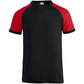 New Wave Clique Raglan T-Shirt - schwarz/rot S