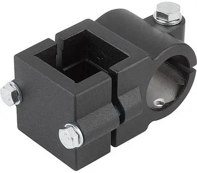 ROHRVERBINDER KREUZSTÜCK FÜR LINEAREINHEIT FORM:A, A=30, TYP=30, ALUMINIUM SCHWARZ PULVERBESCHICHTET,