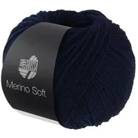 Lana Grossa Merino Soft Häkelwolle, 125 m blau
