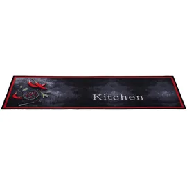 MD Entree Küchenläufer Cook&Wash rot B/L: ca. 50x150 cm - Rot, Schwarz