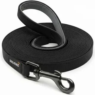 Rudelkönig Schleppleine 15m schwarz Hundeleine Trainingsleine Hund robust langlebig verstellbar Outdoor Gassi