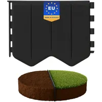 GARDENIX Flexible Rasenkante Anthrazit 1.45m - Kunststoff Mähkante zum einschlagen - Rasenkantenband Beetabgrenzung Beetbegrenzung Langlebig
