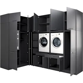 laundreezy Mehrzweckschrank-Set 285 x 238 x 68 cm Grau