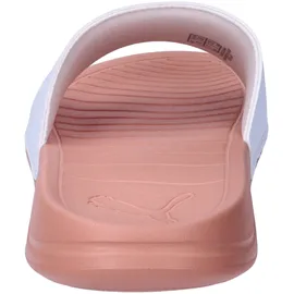 Puma Unisex Popcat 20 Slide Sandal, White-Deeva Peach, - 38
