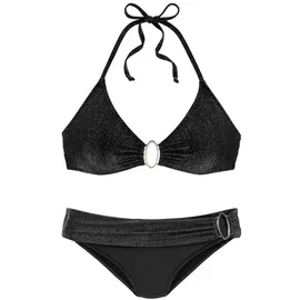JETTE Triangel-Bikini Damen Schwarz 34 Cup C/D