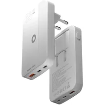 mobile origin GaN III Slim Charger dual USB-C Single USB-A White