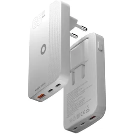 mobile origin GaN III Slim Charger dual USB-C Single USB-A White