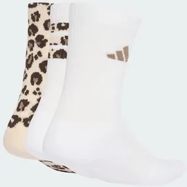 adidas Leo Grafik Socken 3 Paar Crystal Linen/Khaki Six/Dark Brown 46-48