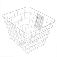 Aymzbd Fahrradkorb Aus Draht für Vorn Oder Hinten, Praktisches Zubehör für Radfahrer, Silbrig