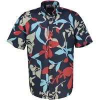 Lerros Sommerliches Baumwoll-Leinenhemd in Übergrößen - Classic navy), - 3XL