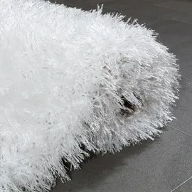 Paco Home Hochflor Teppich Wohnzimmer Schlafzimmer Shaggy Einfarbig Flauschig Modern, Grösse:60x100 cm