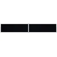 vidaXL Seitenmarkise 200 x 1200 cm Schwarz Polyester 2 St.